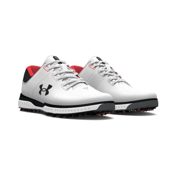 Under Armour UA Medal RST Men\'s Golf Cleats 3025381-100  White Orange Size 11.5